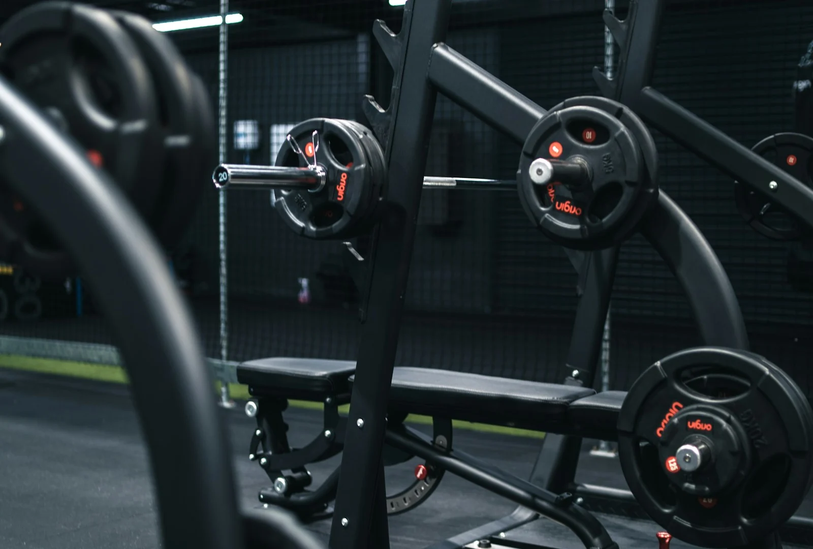 Resistance bands on a gym floor