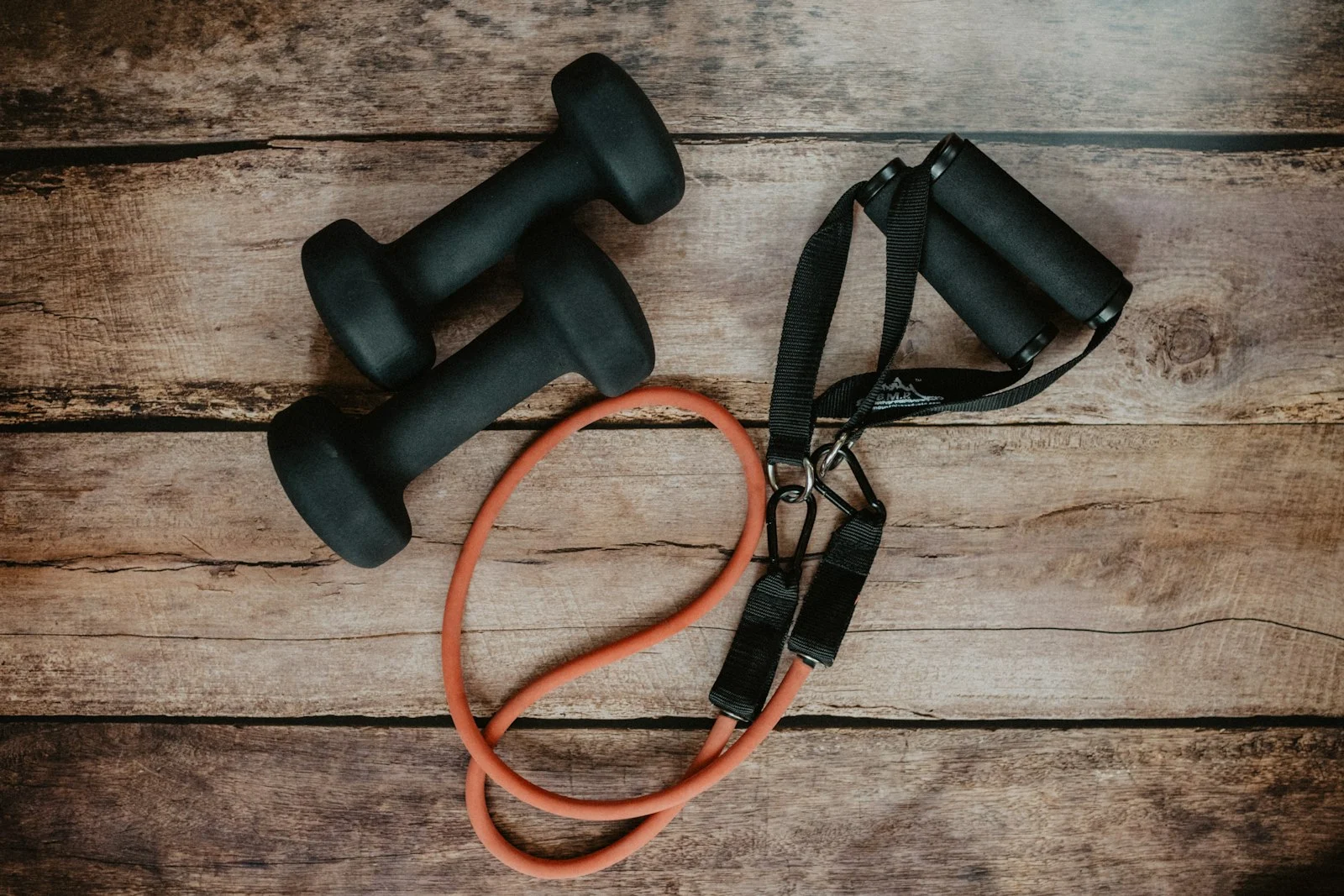 Gym bag and sports equipment ready for a session